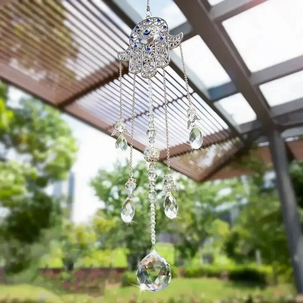 Gifts - Fatima hand crystal Suncatcher - MANDALASHOP