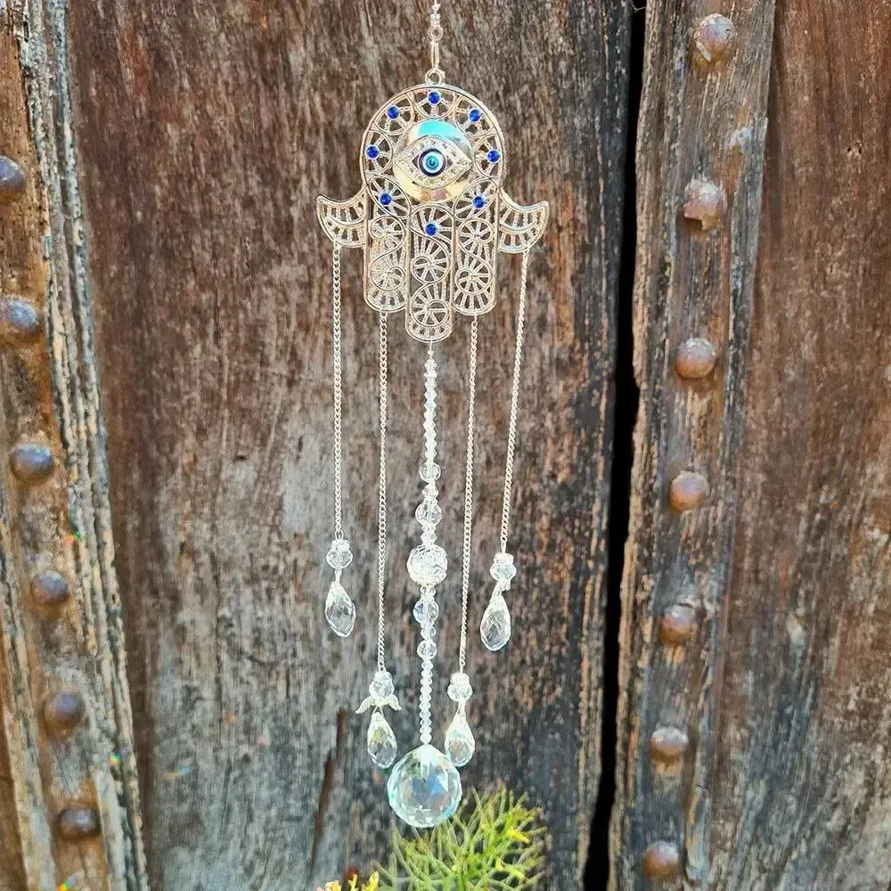 Gifts - Fatima hand crystal Suncatcher - MANDALASHOP