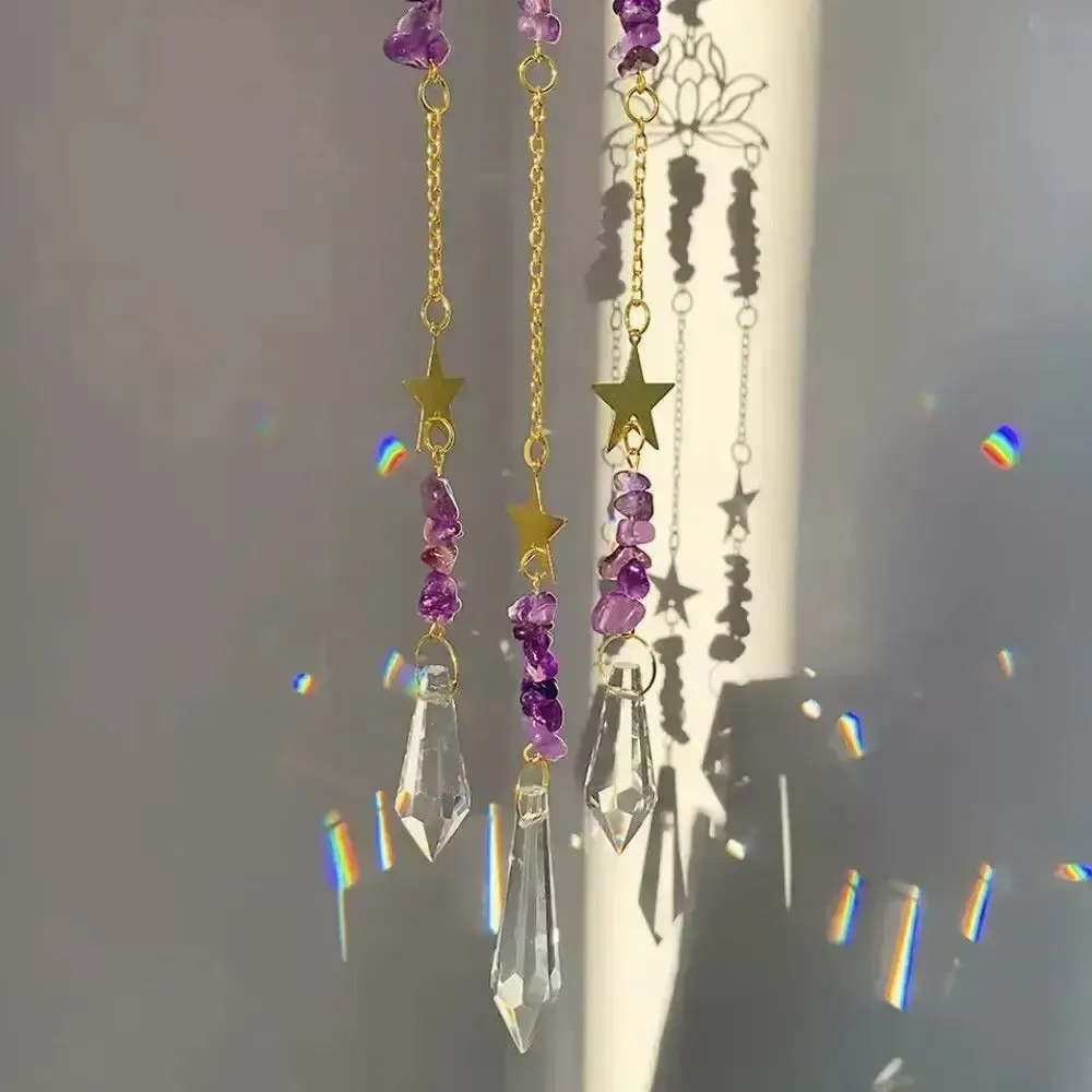 Gifts - Amethyst & Lotus suncatcher - MANDALASHOP