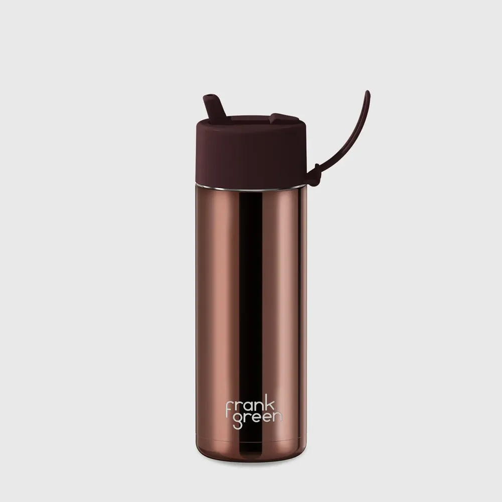 Tasses et mugs - Chrome Reusable Bottle with Flip Straw Lid 20oz/595ml - FRANK GREEN LIMITED