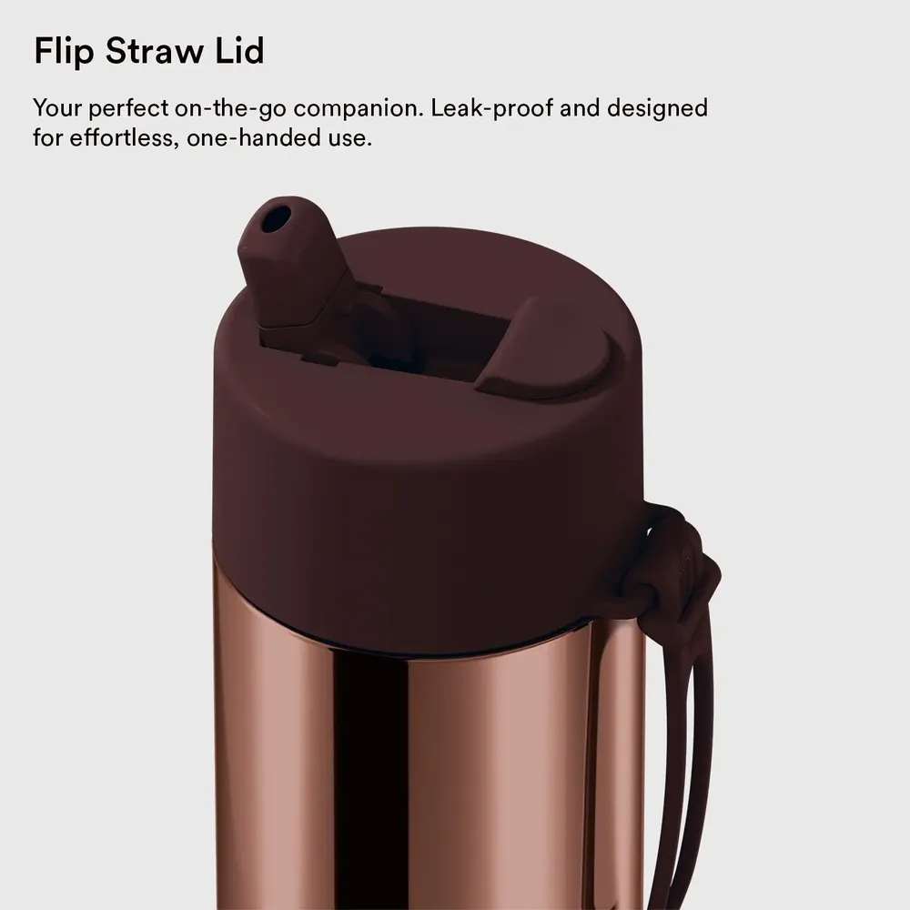 Tasses et mugs - Chrome Reusable Bottle with Flip Straw Lid 20oz/595ml - FRANK GREEN LIMITED