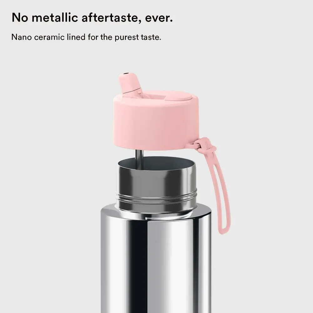 Tasses et mugs - Chrome Reusable Bottle with Flip Straw Lid 34oz/1L - FRANK GREEN LIMITED