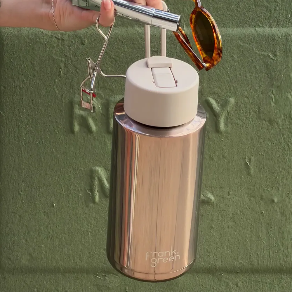 Tasses et mugs - Chrome Reusable Bottle with Flip Straw Lid 34oz/1L - FRANK GREEN LIMITED