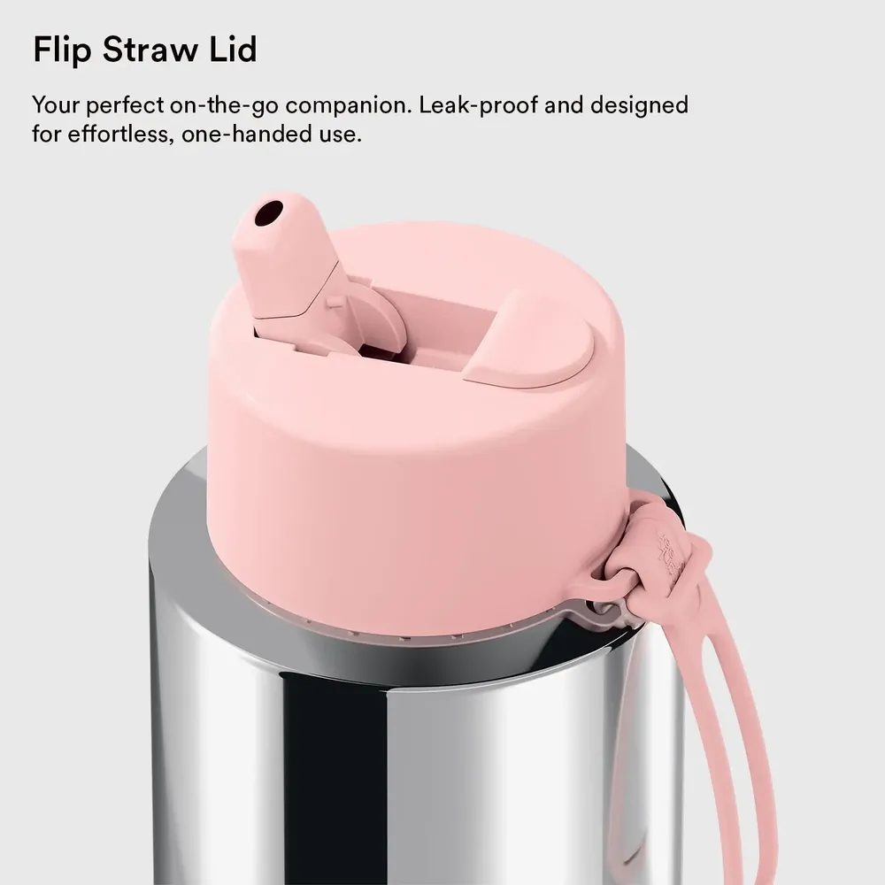 Tasses et mugs - Chrome Reusable Bottle with Flip Straw Lid 34oz/1L - FRANK GREEN LIMITED