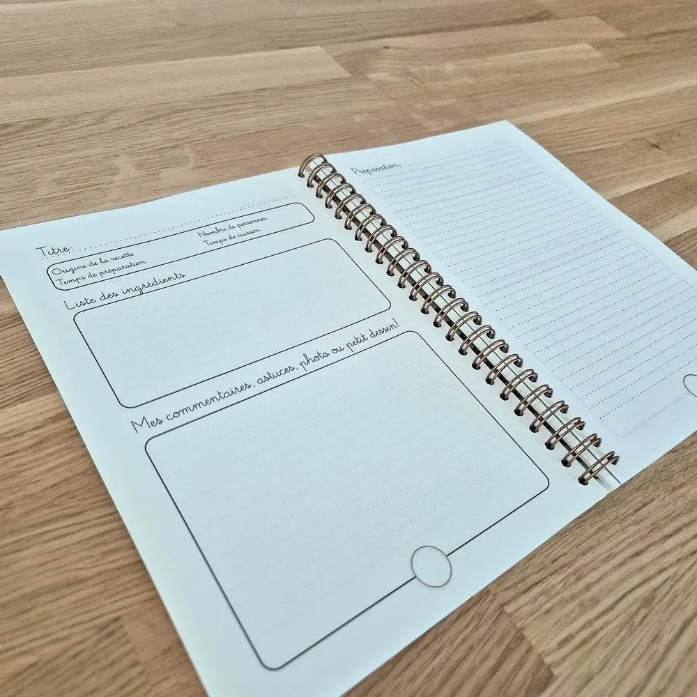 Papeterie bureau - Carnet de recettes de saison - A5 - LES PETITES HIRONDELLES