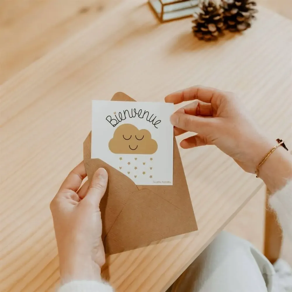 Papeterie bureau - Carte & enveloppe - Bienvenue - LES PETITES HIRONDELLES