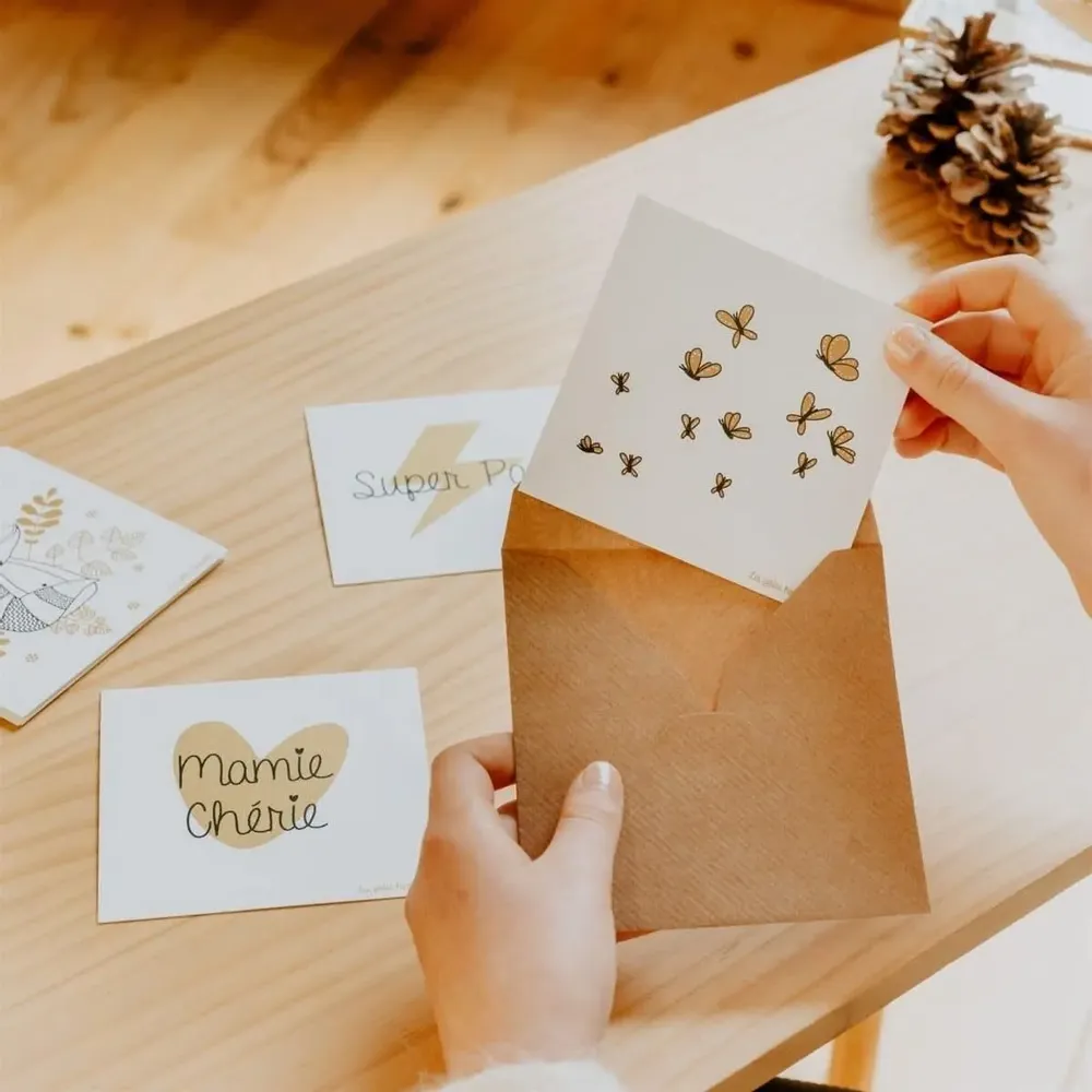 Papeterie bureau - Carte & enveloppe - Papillons - LES PETITES HIRONDELLES