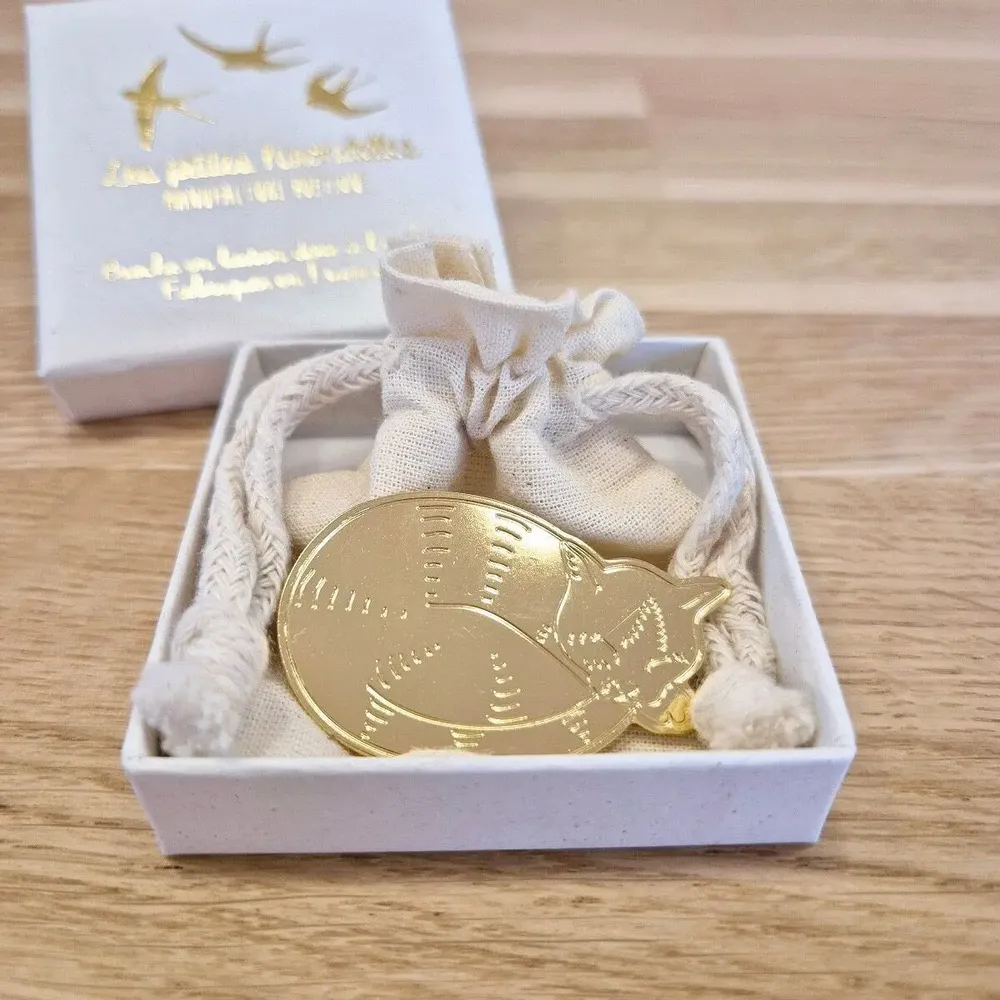 Broche laiton doré - Chat - LES PETITES HIRONDELLES