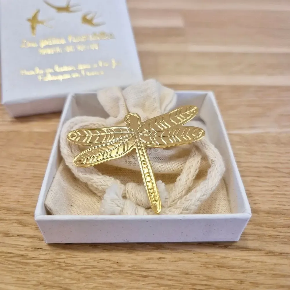 Broche laiton doré - Libellule - LES PETITES HIRONDELLES