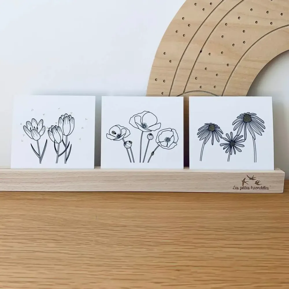 Papeterie bureau - Carte & enveloppe - Crocus - LES PETITES HIRONDELLES