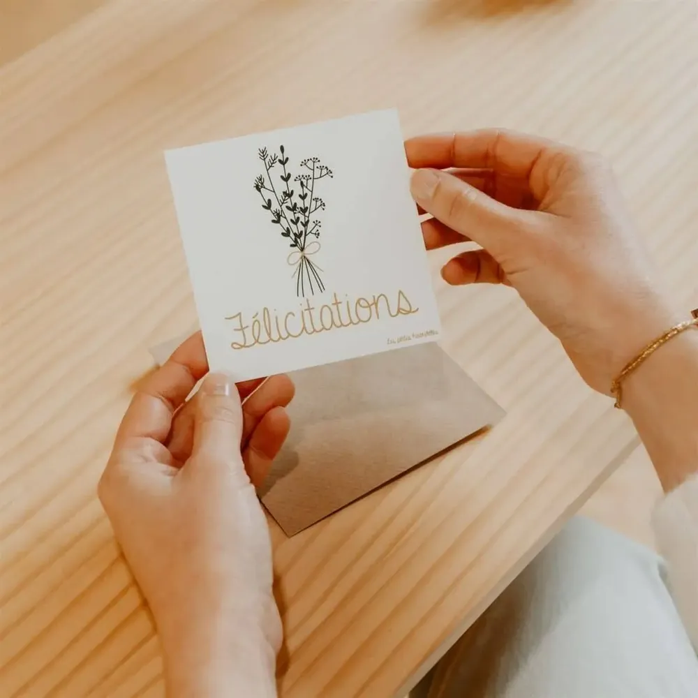 Papeterie bureau - Carte & enveloppe - Félicitations - LES PETITES HIRONDELLES