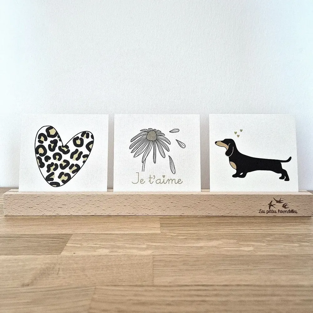 Papeterie bureau - Carte & enveloppe - Je t'aime - LES PETITES HIRONDELLES