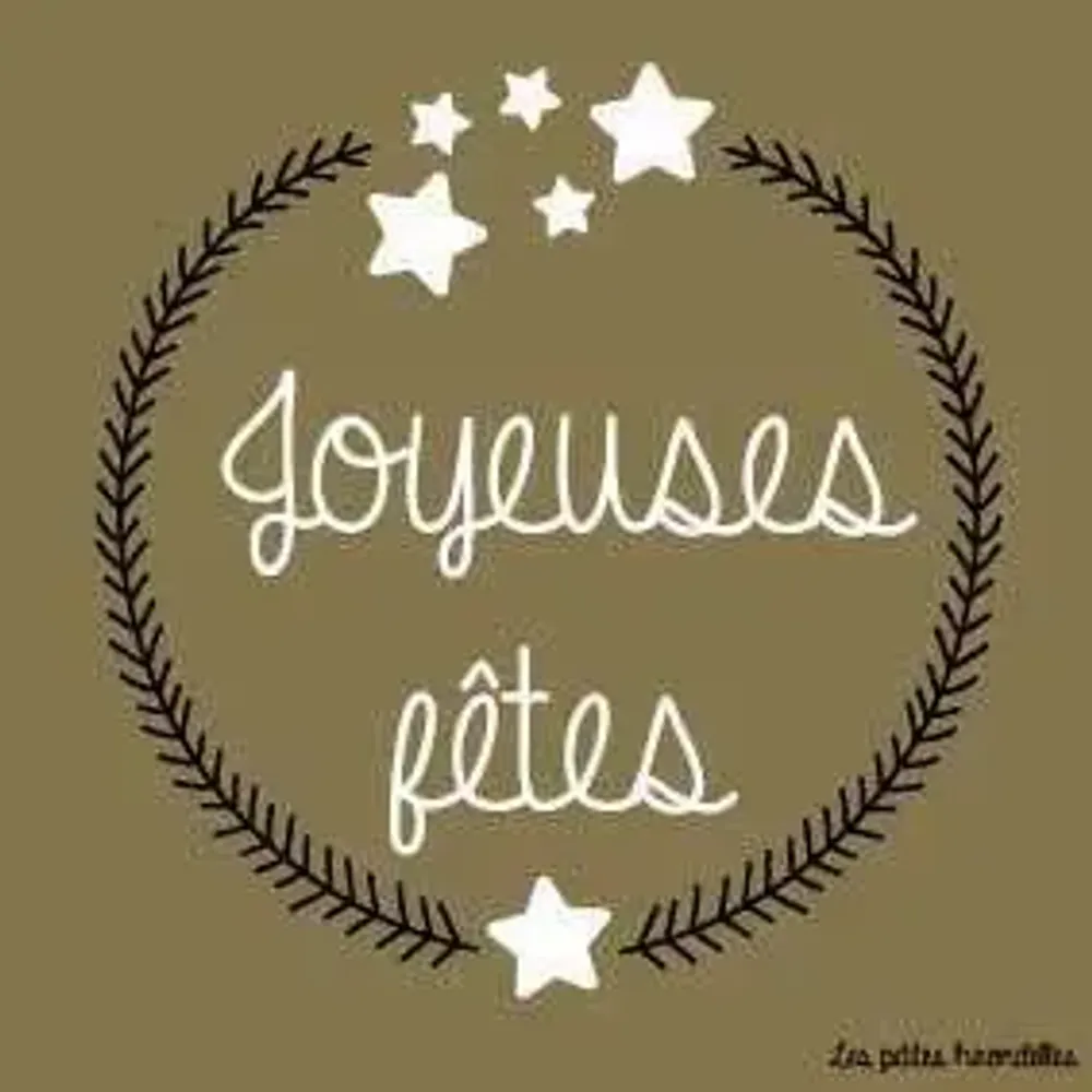 Papeterie bureau - Carte & enveloppe - Joyeuses fêtes - Dorée - LES PETITES HIRONDELLES