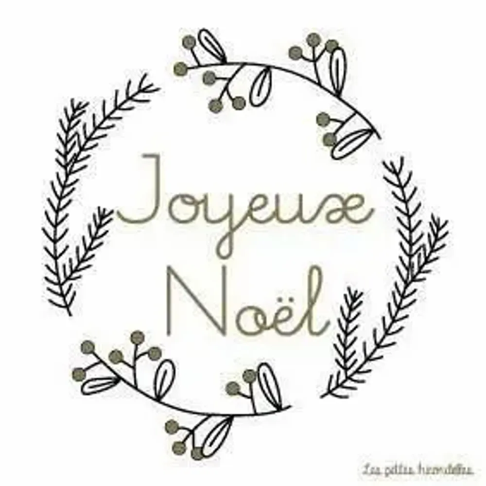 Papeterie bureau - Carte & enveloppe - Joyeux Noël Blanc - LES PETITES HIRONDELLES