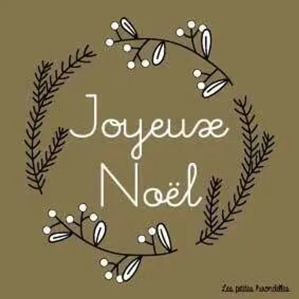 Papeterie bureau - Carte & enveloppe - Joyeux Noël Doré - LES PETITES HIRONDELLES
