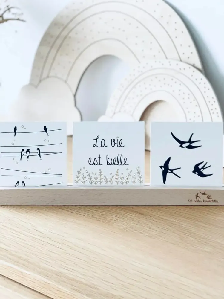 Papeterie bureau - Carte & enveloppe - La vie est belle - LES PETITES HIRONDELLES