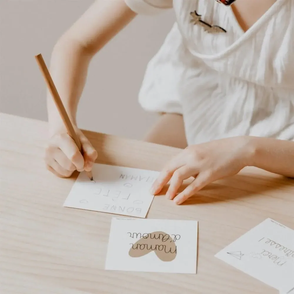 Papeterie bureau - Carte & enveloppe - Merci Maître - LES PETITES HIRONDELLES