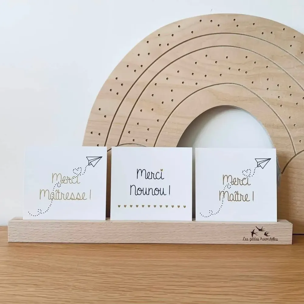 Papeterie bureau - Carte & enveloppe - Merci Nounou - LES PETITES HIRONDELLES