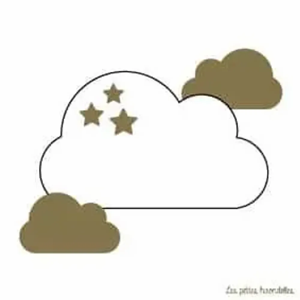 Papeterie bureau - Carte & enveloppe - Nuage étoilé - LES PETITES HIRONDELLES