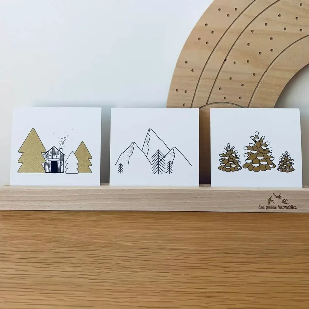 Papeterie bureau - Carte & enveloppe - Montagnes - LES PETITES HIRONDELLES
