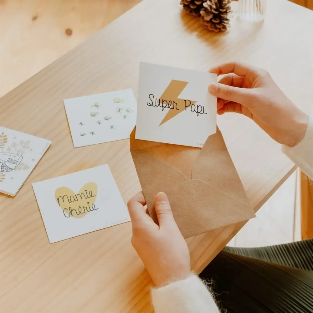 Papeterie bureau - Carte & enveloppe - Super Papa - LES PETITES HIRONDELLES