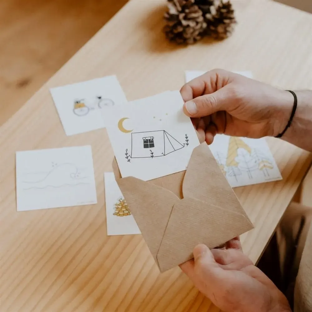 Papeterie bureau - Carte & enveloppe - Tente - LES PETITES HIRONDELLES