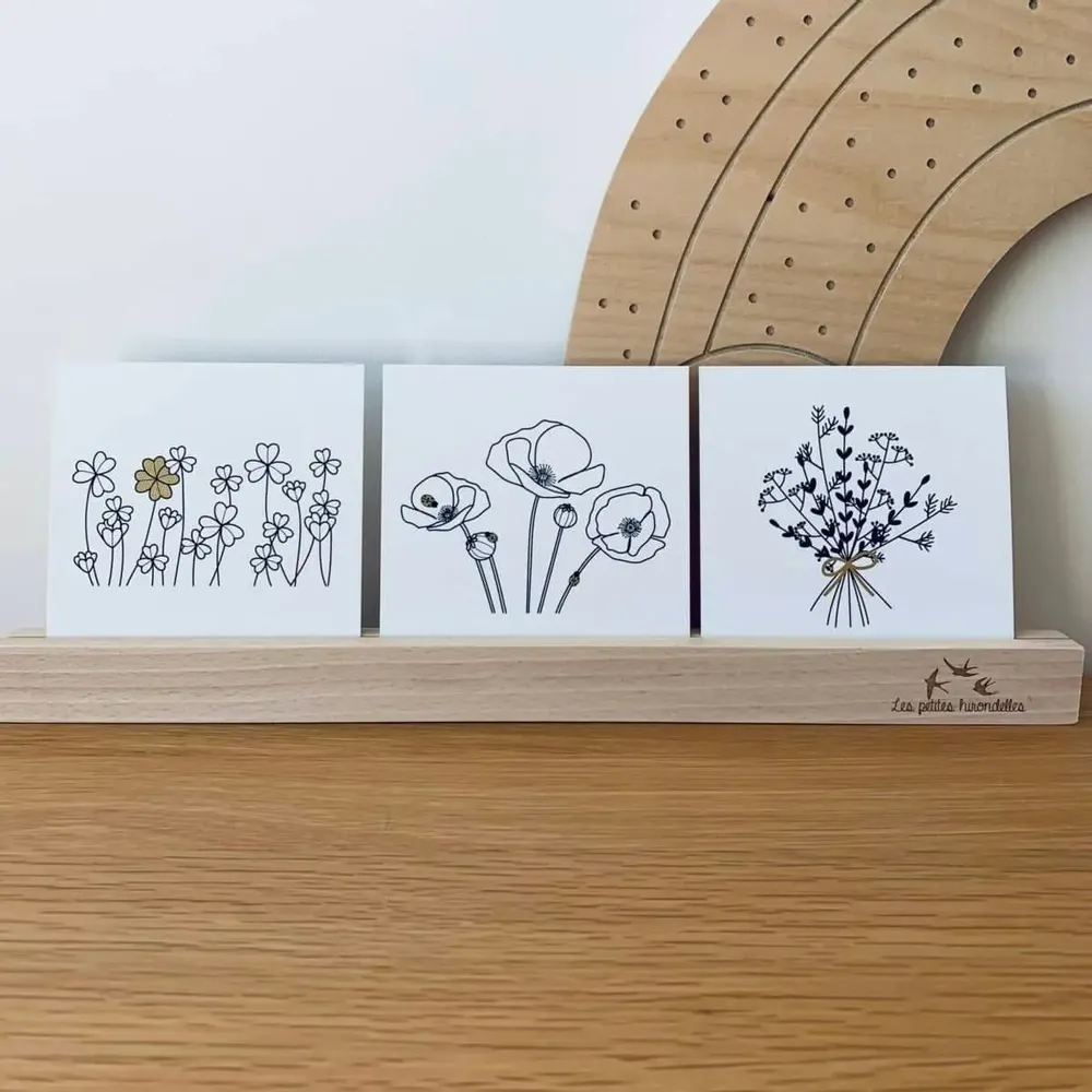 Papeterie bureau - Carte & enveloppe - Trèfles porte bonheur - LES PETITES HIRONDELLES