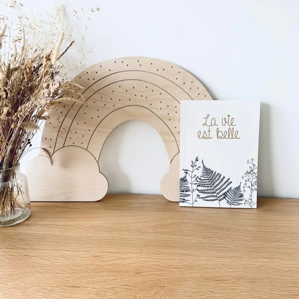 Papeterie bureau - Carnet en papier A5 - Pages blanches - La vie est belle - LES PETITES HIRONDELLES
