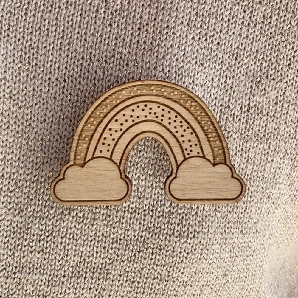 Wooden pin's - Rainbow - LES PETITES HIRONDELLES