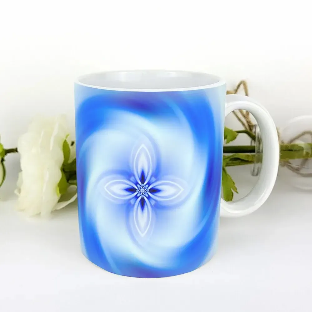 Cadeaux - Mug mandala de la Volonté (bleu) - MANDALASHOP