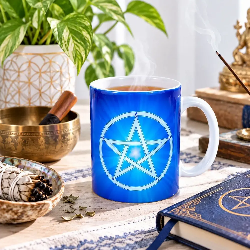 Cadeaux - Mug Pentacle bleu - MANDALASHOP