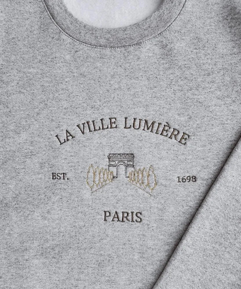 Apparel - Crewneck Ville Lumière - Embroidered - STUDIO COT COT