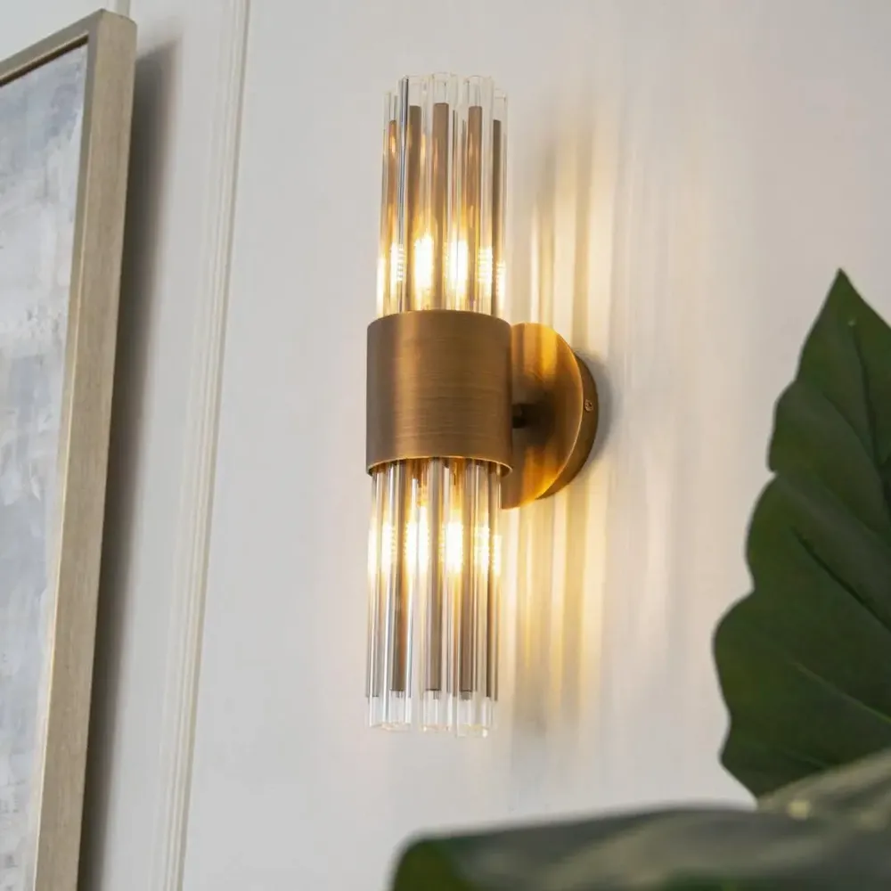 Wall lamps - Colmar Antique Brass Wall Light - RV  ASTLEY LTD