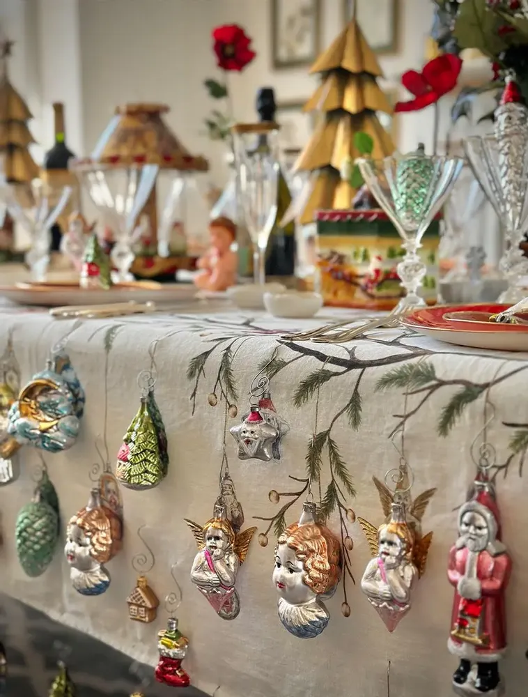 Décorations pour tables de Noël - Nappes et serviettes en lin S&B x NOSTALGIE CHRISTBAUMSCHMUCK - SUMMERILL AND BISHOP