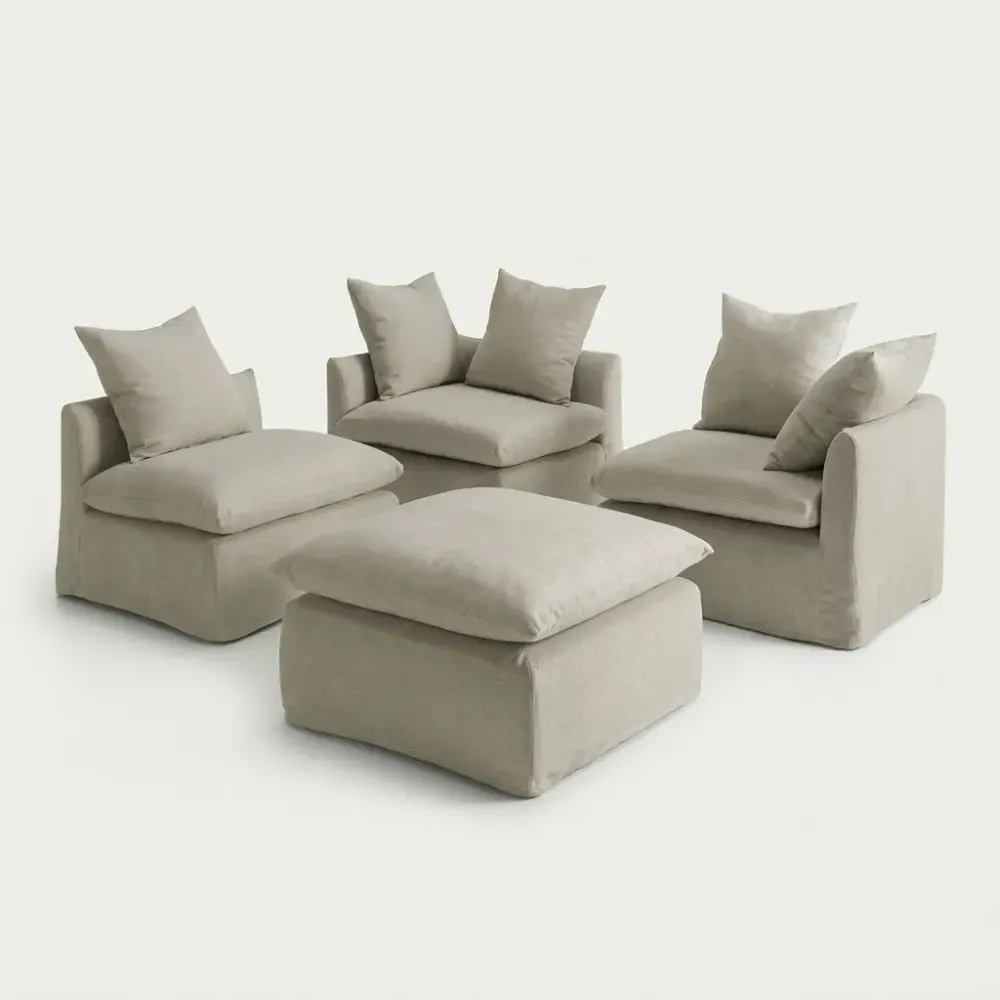 Canapés pour collectivités - Leila | Canapé modulaire à revêtement amovible - NOBLE CREACIONES