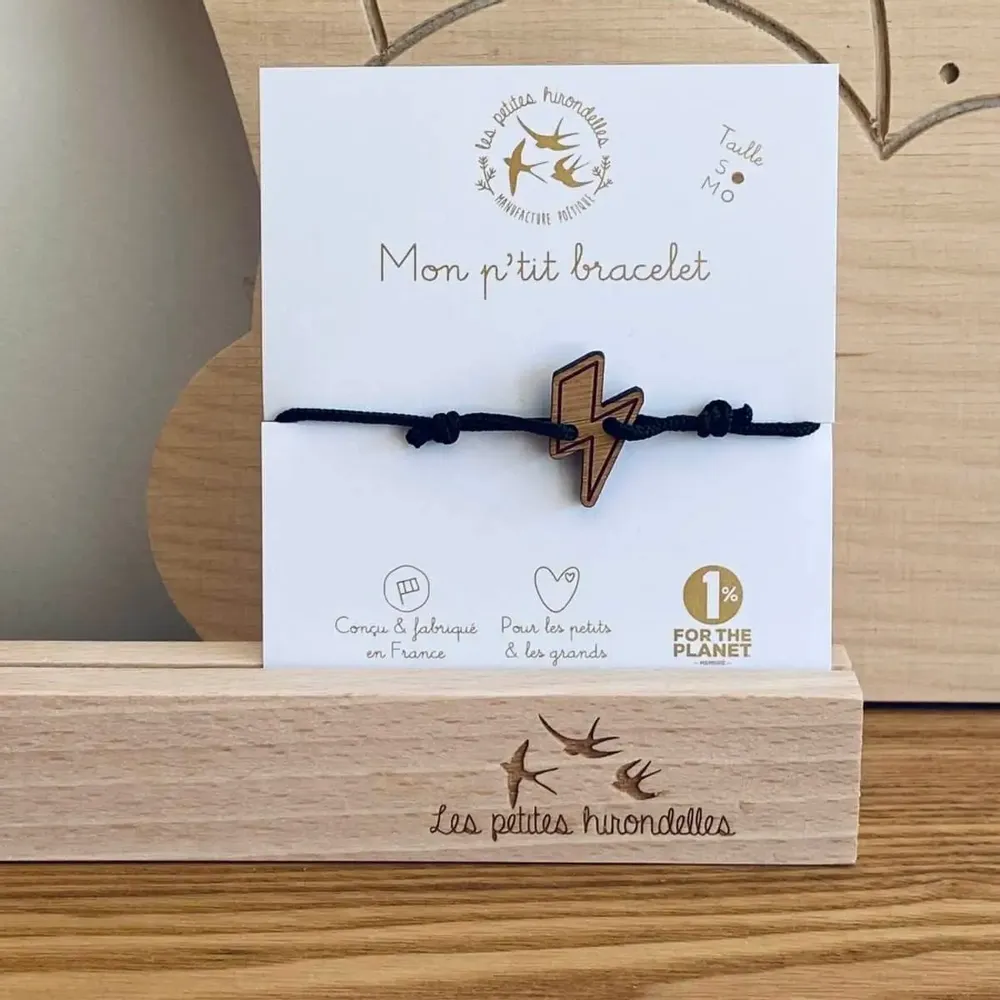 Bracelets - bracelet-en-bois-eclair - LES PETITES HIRONDELLES