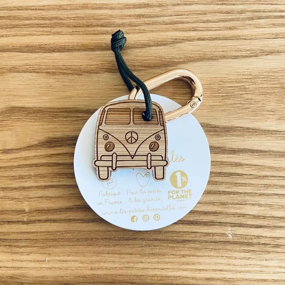 Cadeaux - porte-cles-en-bois-combi - LES PETITES HIRONDELLES