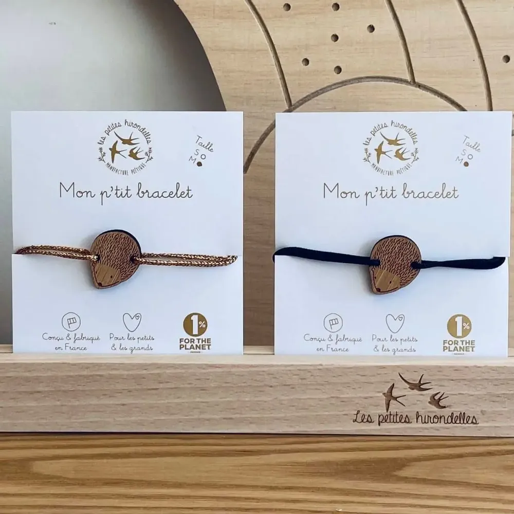 Bracelets - bracelet-en-bois-herisson - LES PETITES HIRONDELLES