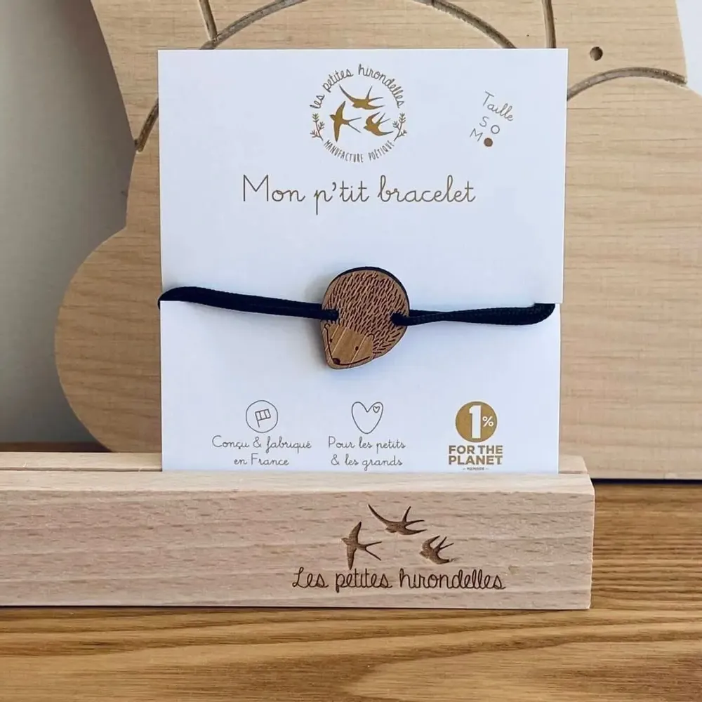 Bracelets - bracelet-en-bois-herisson - LES PETITES HIRONDELLES