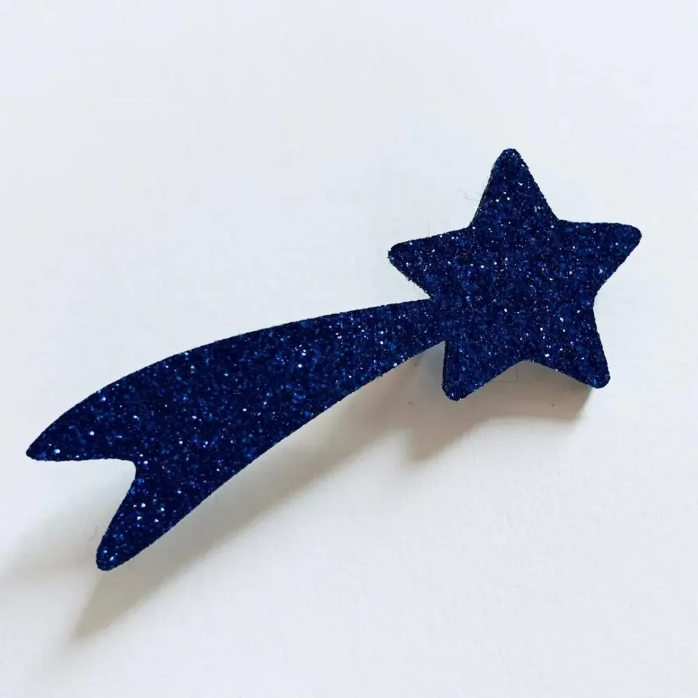 Broches - broche-feutrine-pailletee-etoile-filante - LES PETITES HIRONDELLES