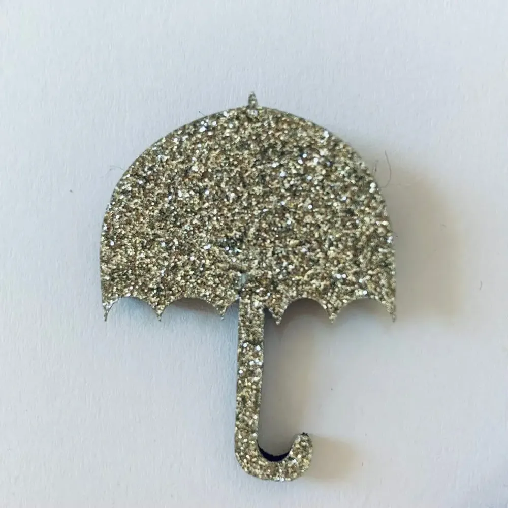 Broches - pin-s-feutrine-pailletee-parapluie - LES PETITES HIRONDELLES