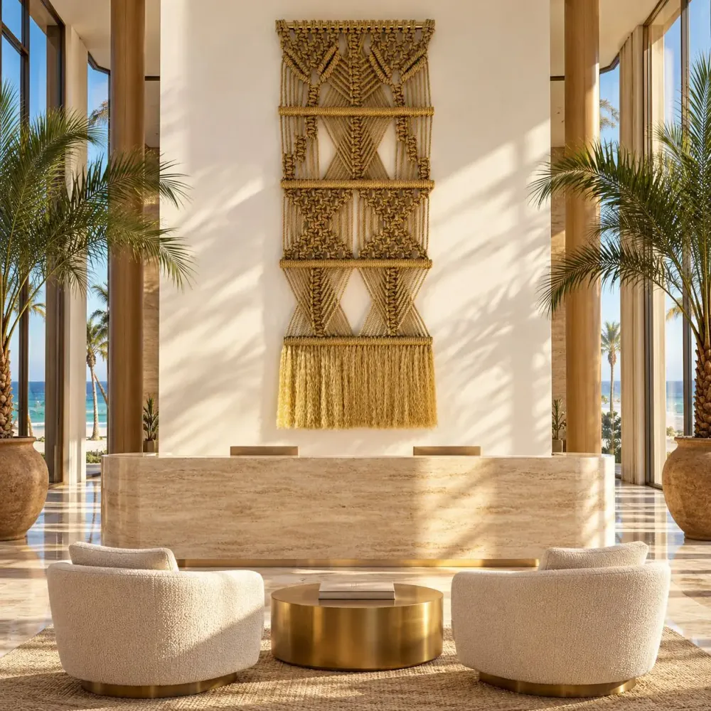 Tapestries - Macrame Wall Hanging Fondation Golden - NŒULUXE