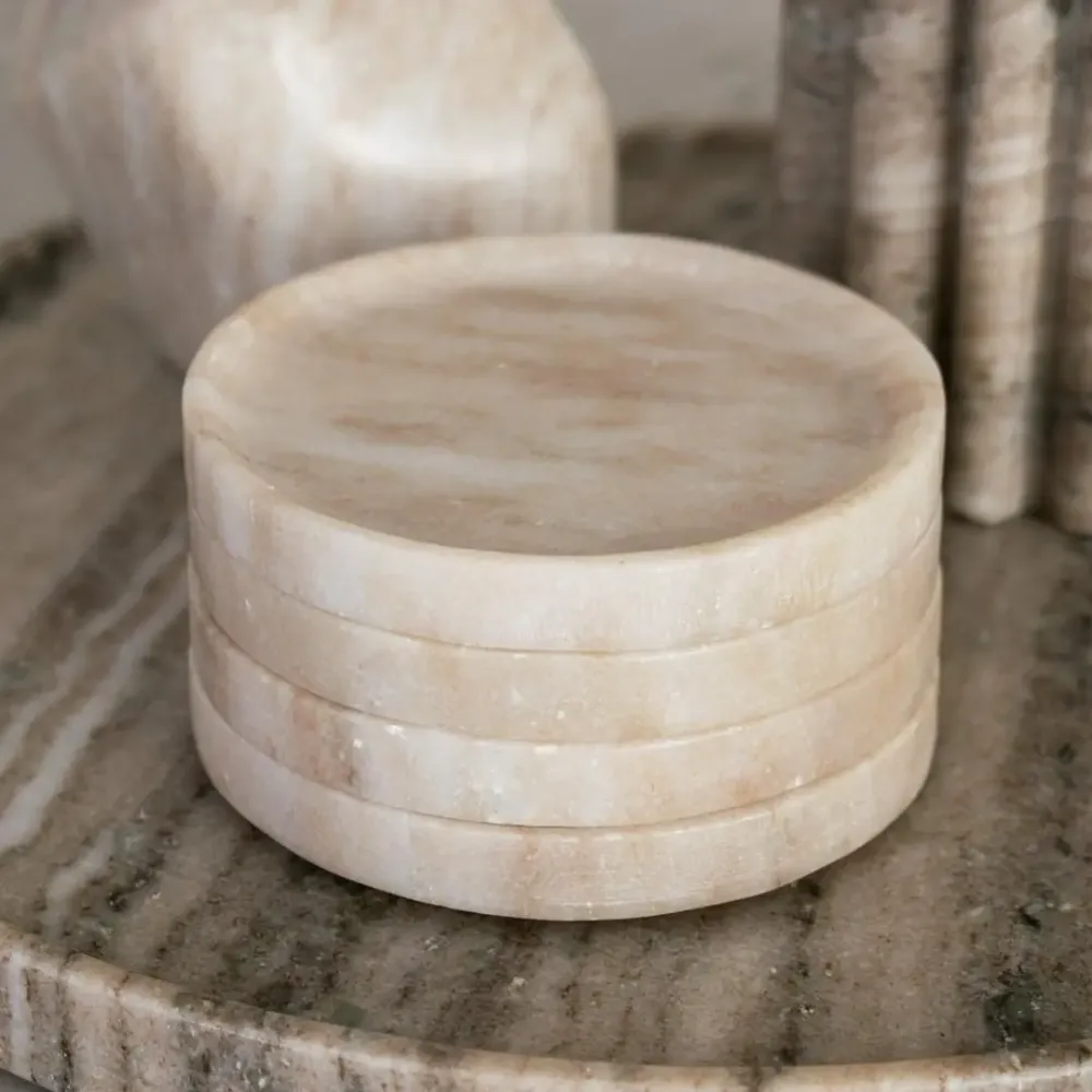 Decorative objects - Gryffyn Beige Set Of Four Coasters - RV  ASTLEY LTD