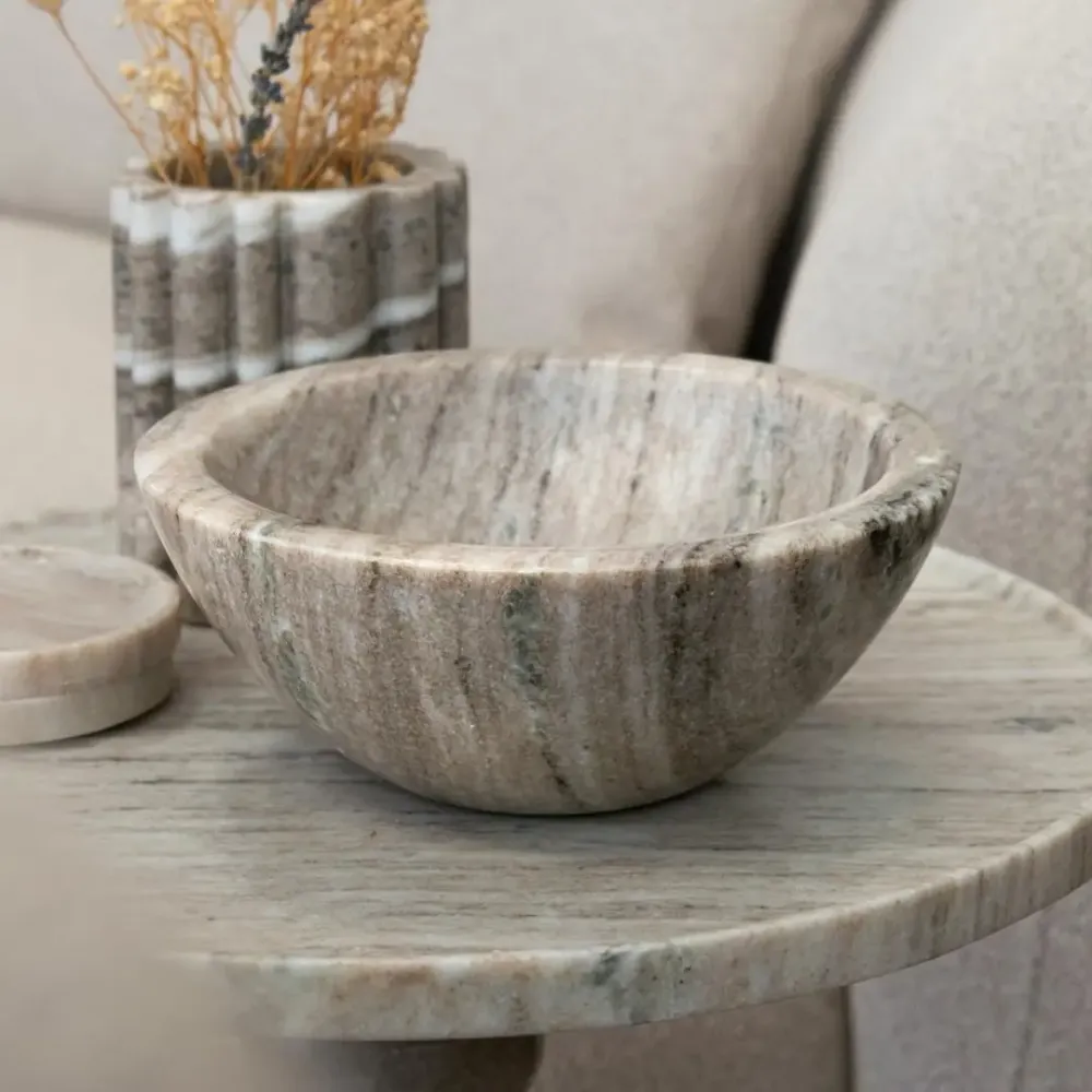 Decorative objects - Ruan Beige Bowl - RV  ASTLEY LTD
