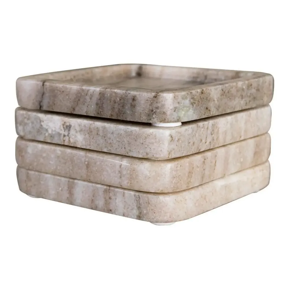 Decorative objects - Treneer Beige Set Of Four Coasters - RV  ASTLEY LTD