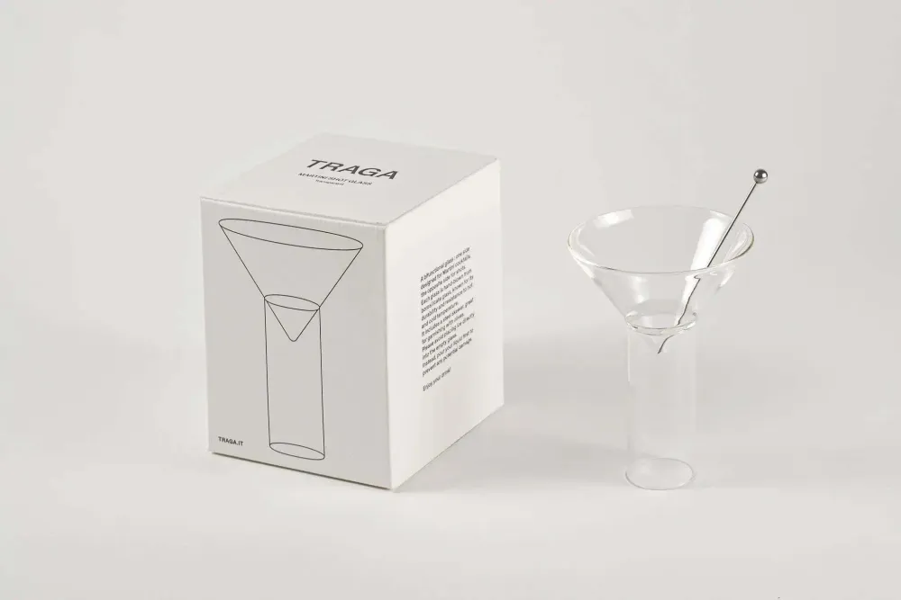 Glass - Martini Shot Glass - Transparent - TRAGA