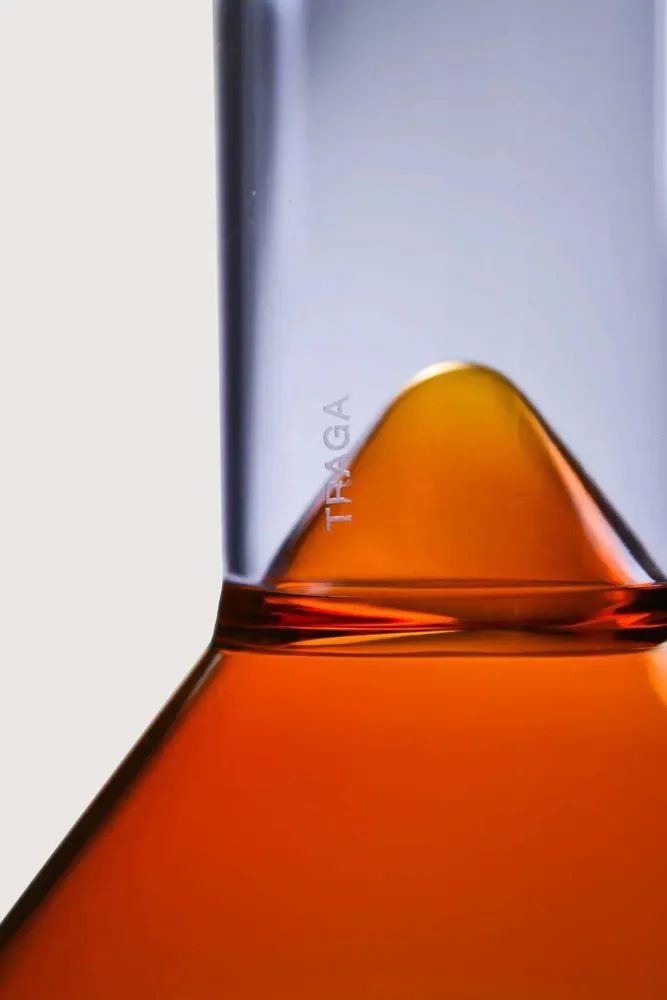 Glass - Martini Shot Glass - Amber & Lilac - TRAGA