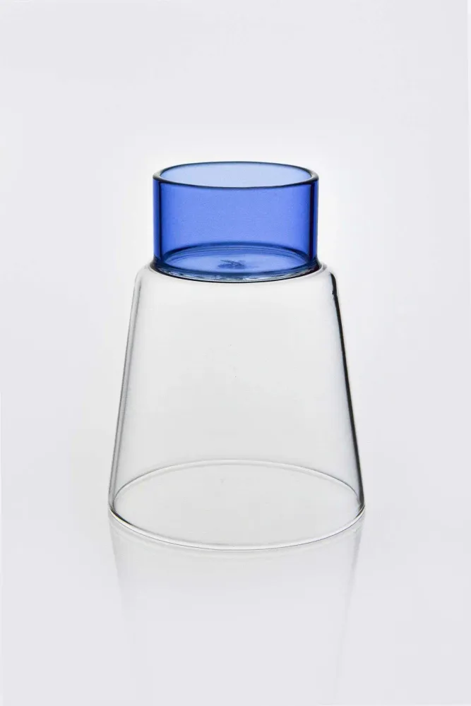 Glass - Podio Cup - Blue - TRAGA