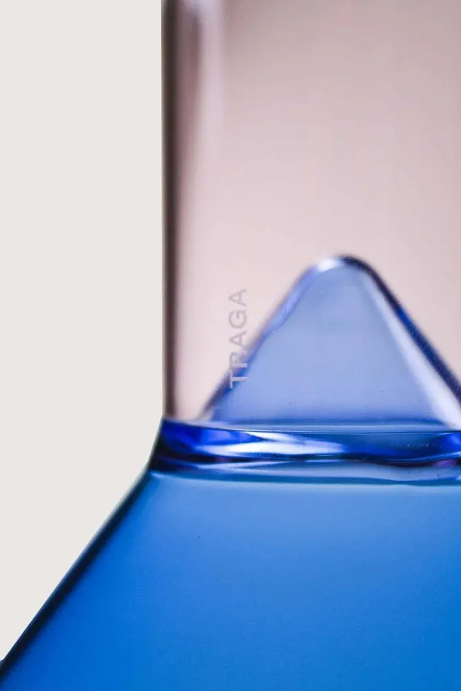 Glass - Martini Shot Glass - Blue & Pink - TRAGA