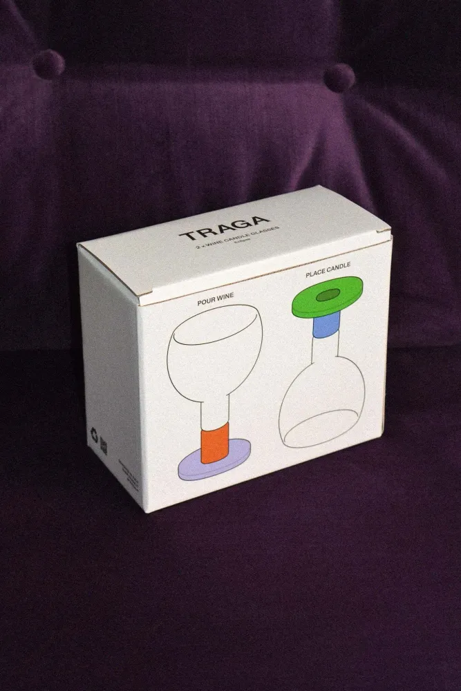 Glass - Wine Candle Glass - Set of 2 - Eclipse - TRAGA